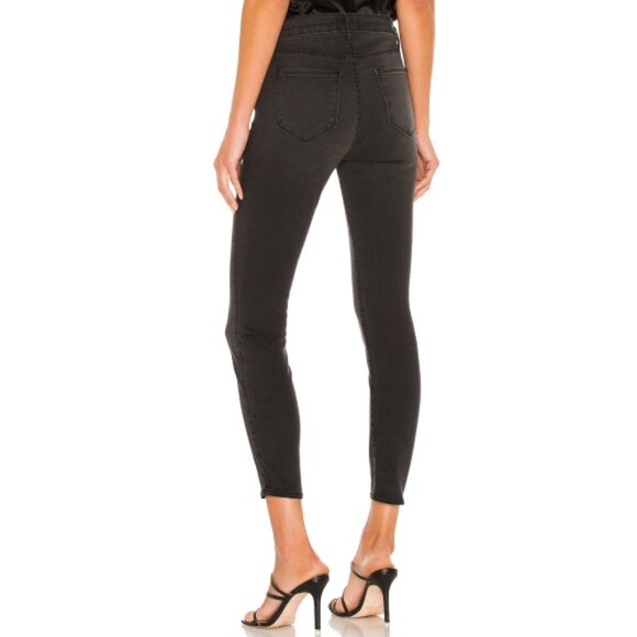 L'AGENCE 'Margot' High-Rise Ankle Skinny Jeans, Dark Graphite - Picture 3 of 3